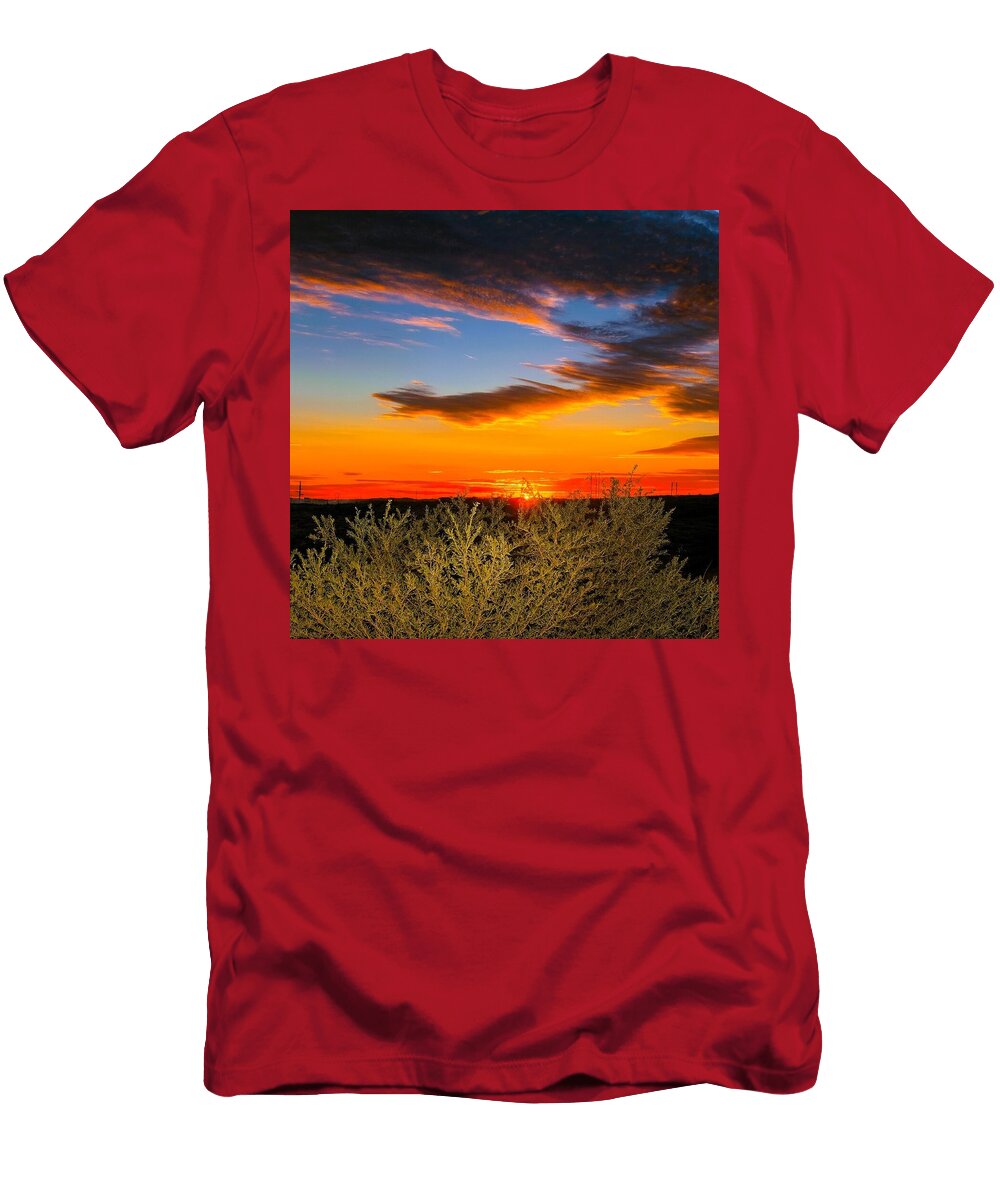 Stunning Desert Sunset Mario G Rivera T-Shirt