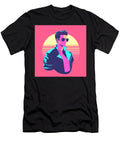 Stylish Man in Sunglasses Against a Retro Sunset Thierry Gosselin T-Shirt