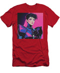 Stylish Woman with Short Hair Bold Makeup and Futuristic Attir Nicolaj Brinker T-Shirt