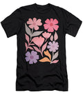 Stylized Floral Art Print Pink Purple Orange Flower Series Delicate Botanical Wall Decor Floral Mounir Khalfouf T-Shirt