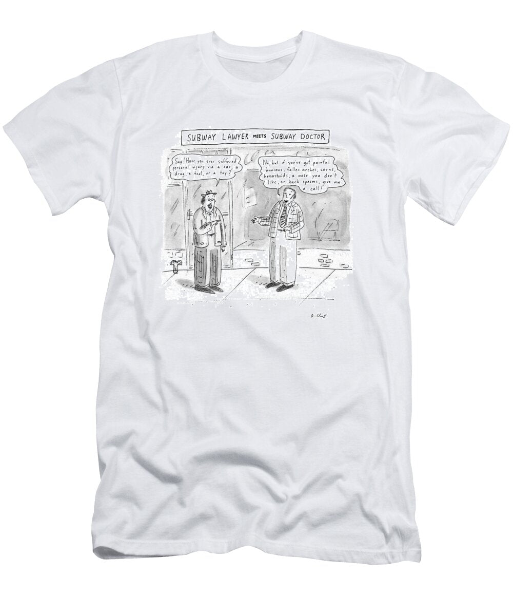 Subway Lawyer Meets Subway Doctor Roz Chas T-Shirt