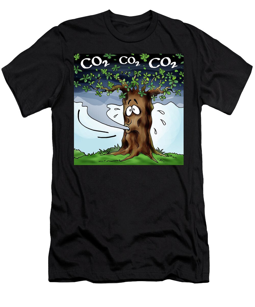 Sucking Up Greenhouse Gas Peter Welleman T-Shirt