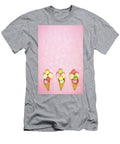 Summertime Decorated Border of Ice Cream Cones with Macarons and Meringues Milleflore Images T-Shirt