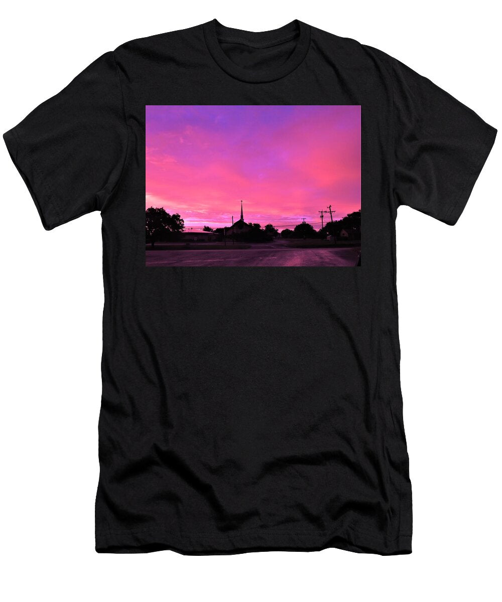 Sun Set Over Local Church City Series Number 1 Victoria Beasley T-Shirt