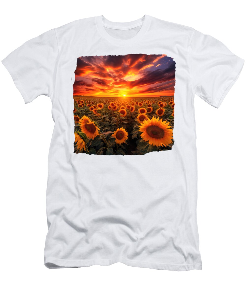 Sunflower Field 02 Elisabeth Lucas T-Shirt
