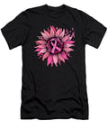 Sunflower Pink Ribbon Breast Cancer Awareness Natalie Lidford T-Shirt