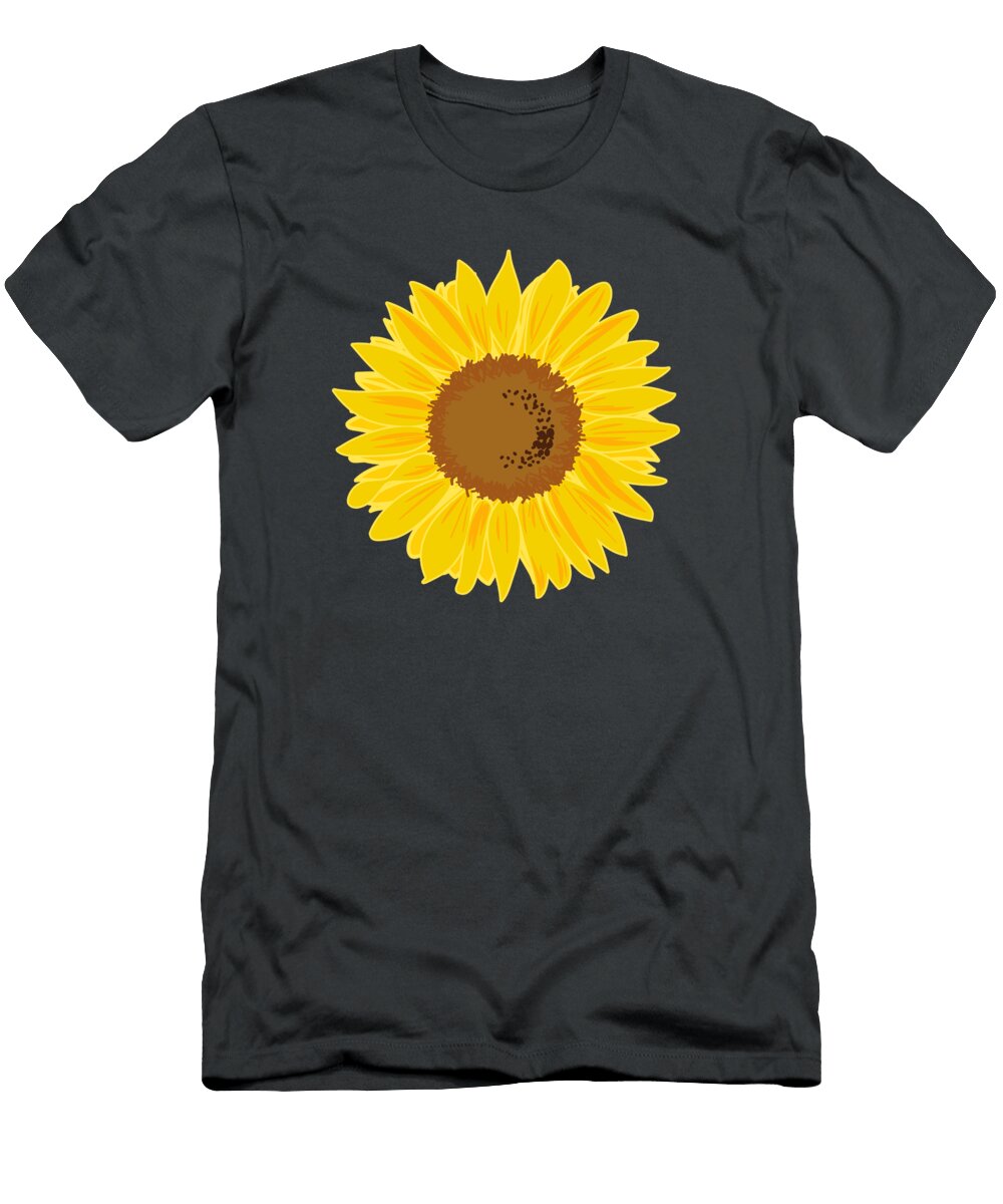 Sunflower Sketch Vector Tim Hester T-Shirt