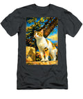 Sunlit Calico Cat on a Ledge Mario Zedog T-Shirt