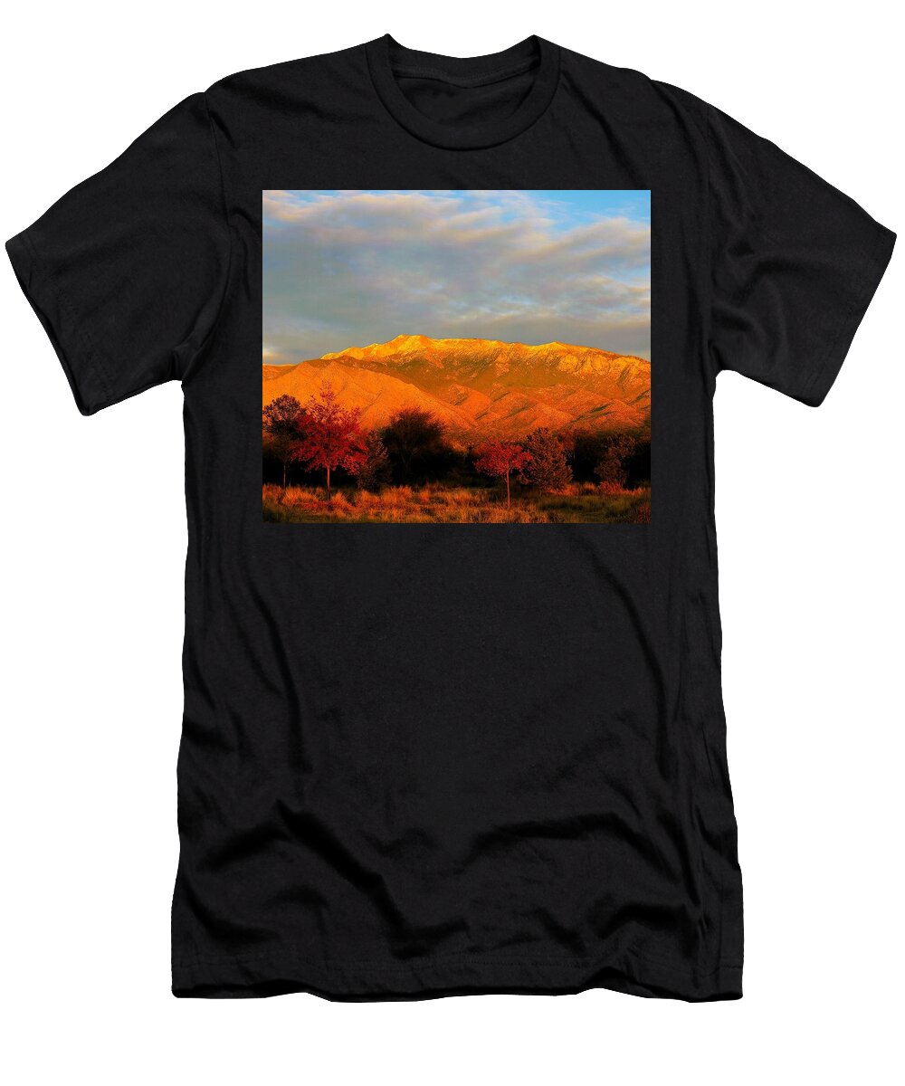 Sunlit Mountain Landscape Mario G Rivera T-Shirt