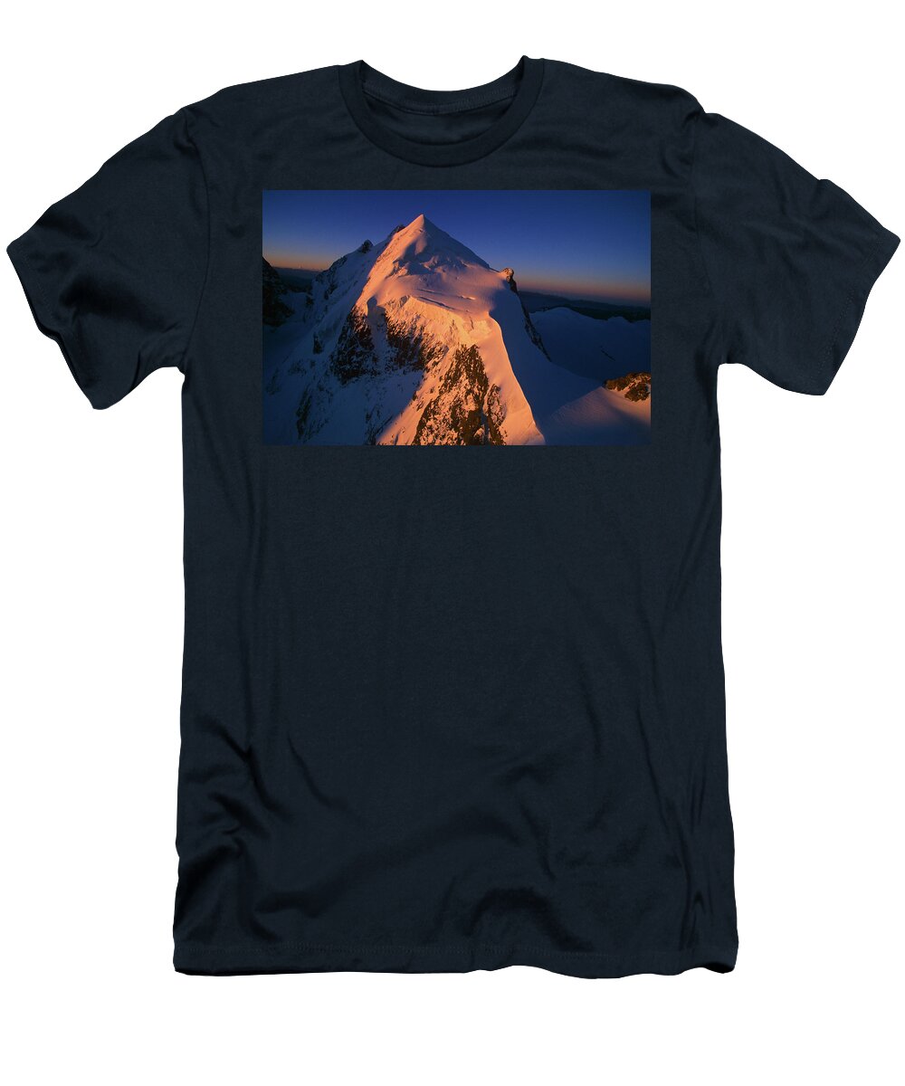 Sunrise At Piz Roseg Bernina Alps Mario Colonel T-Shirt