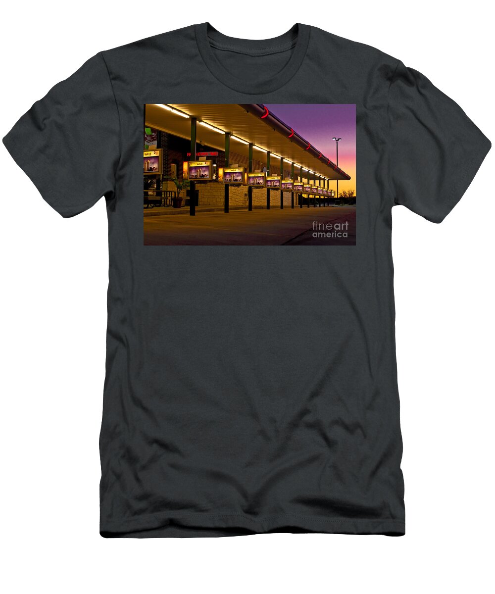 Sunrise on Americas Drive in Car Window Guy Bob Frederick T-Shirt