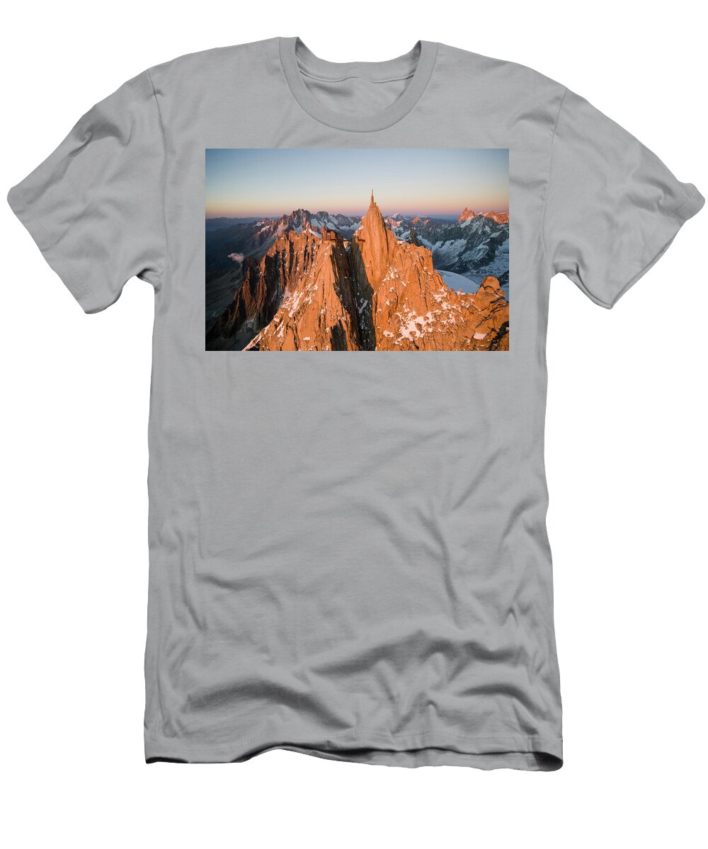 Sunset At Aiguille Du Midi Mario Colonel T-Shirt
