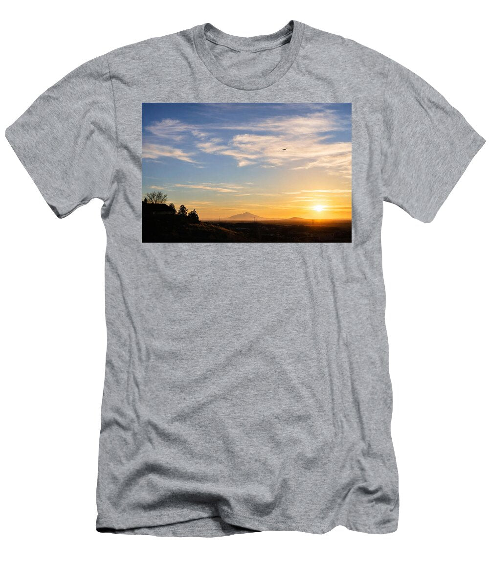 Sunset Over Distant Mountains Mario G Rivera T-Shirt