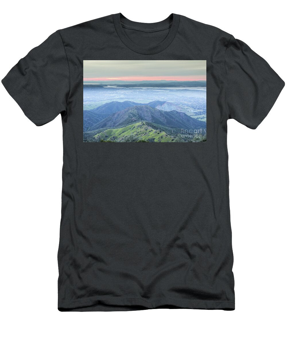 Sunset Over Eagle Peak and Bald Ridge Via Mt Diablo Summit Yuval Helfman T-Shirt