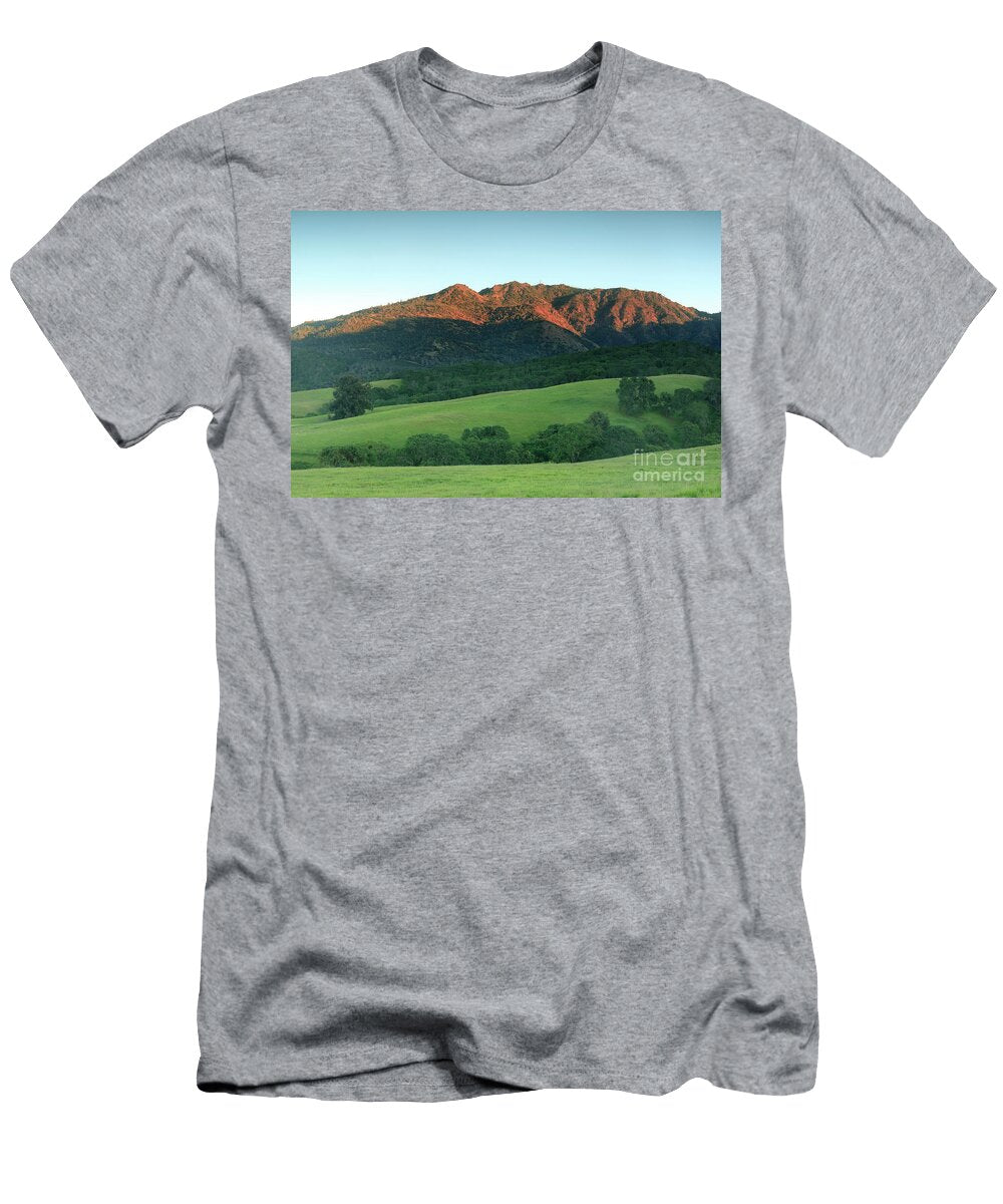 Sunset Over Mt Diablo North Peak Via Donner Canyon At Springtime Yuval Helfman T-Shirt