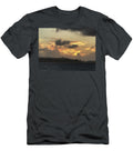 Sunset Over Tranquil Sea and Mountains LA Veta Kirby T-Shirt