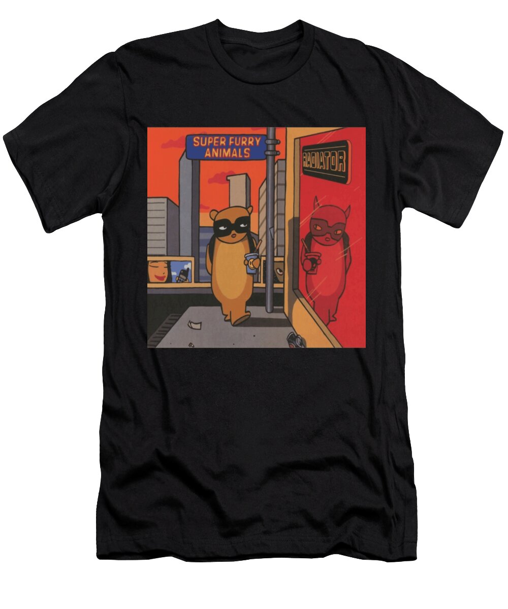 Super Furry Animals Radiator Boy Vintage White Cook T-Shirt