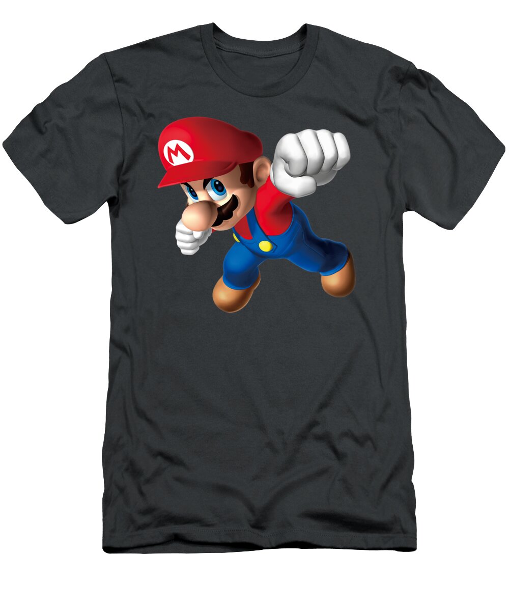 Super Mario 3d Mario Fist Punch Portrait Aubynu Storm T-Shirt