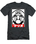 Super Mario Black White Close Up Red Kanji Jessij Teddi T-Shirt