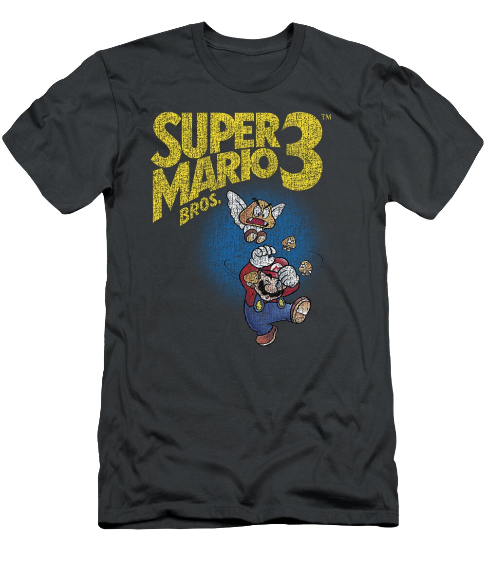 Super Mario Group Shot Super Mario 3 Mario Attacked Kelsem Artyo T-Shirt