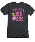 Super Mario I M the Big Sis Peach Pink Text Portrait Elliad Harri T-Shirt