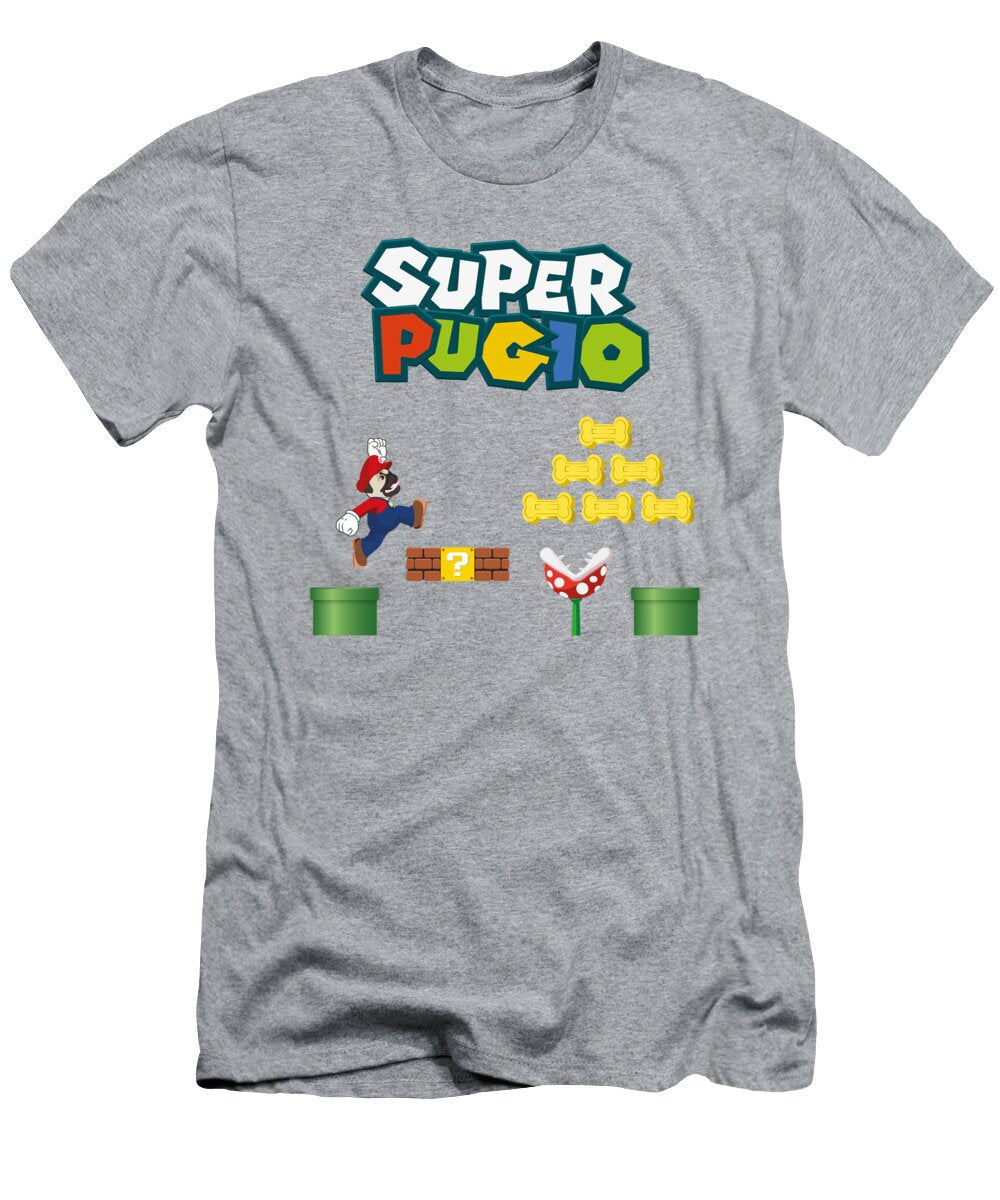 Super Pugio Character Pug in Bone Game Mary Mas T-Shirt