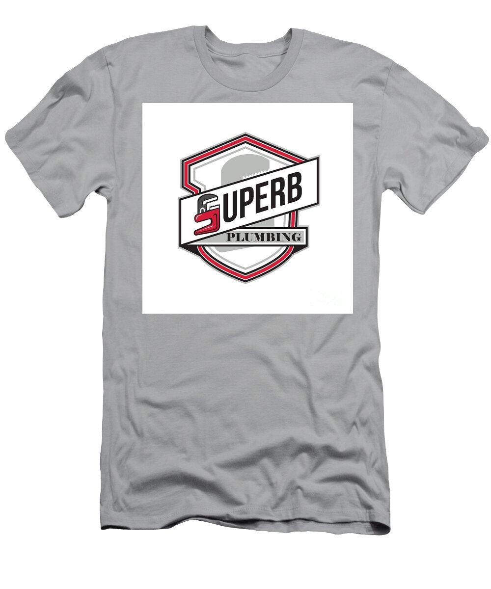 Superb Plumbing Shield Retro Aloysius Patrimonio T-Shirt