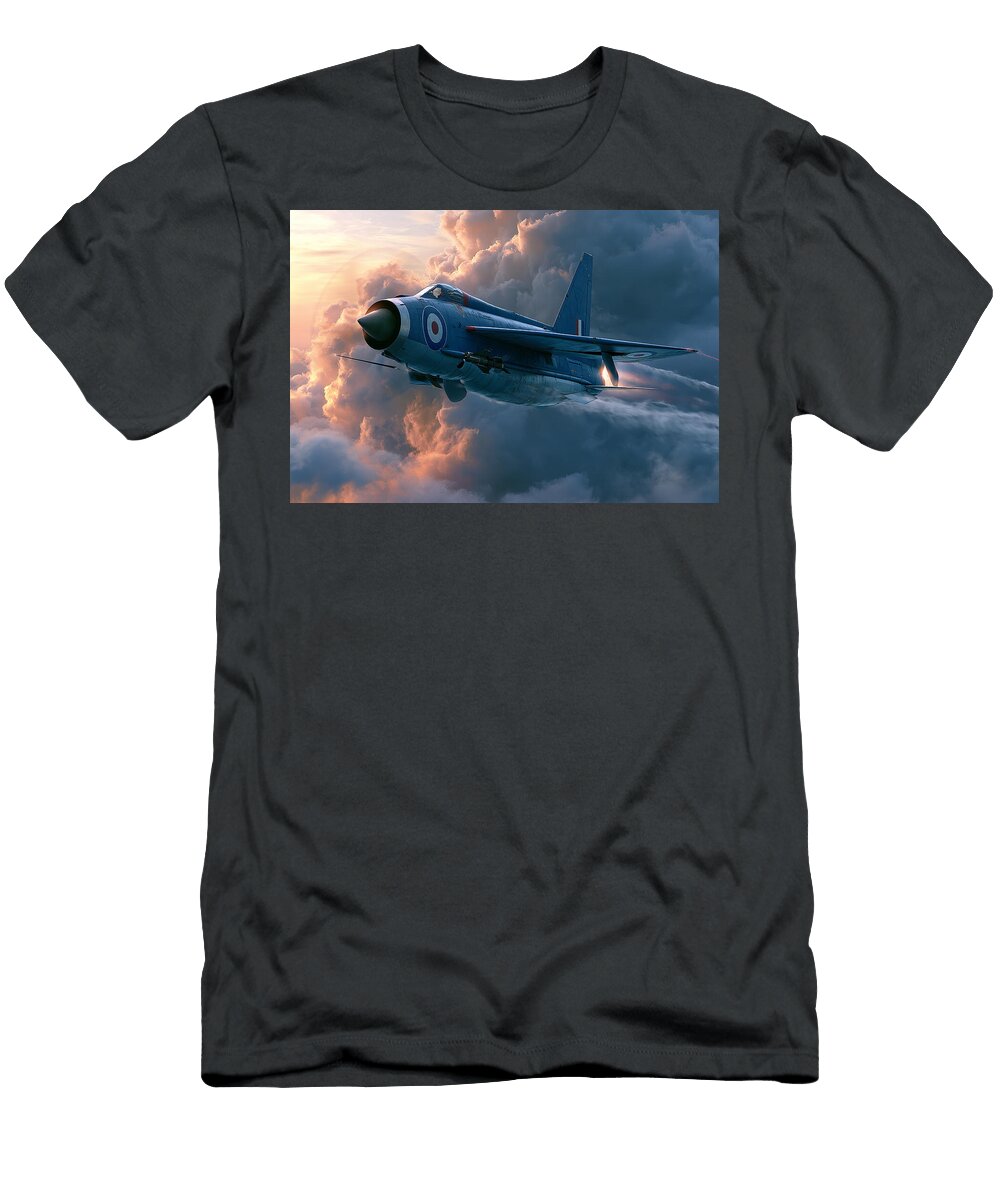 Supersonic Jet Tearing Through the Haze Start Aviation T-Shirt
