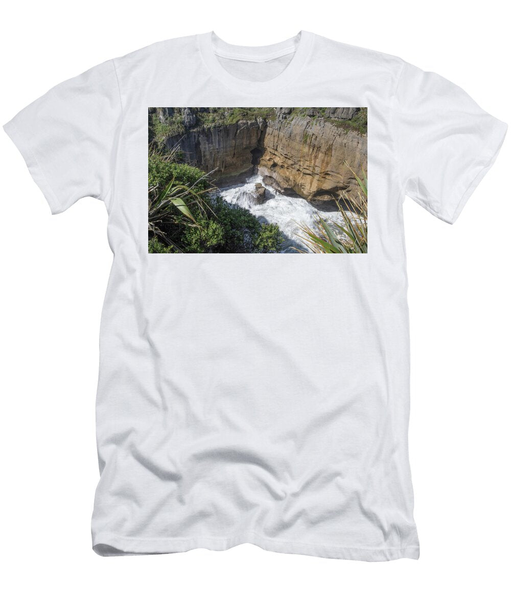 Surge Pool Pancake Rocks New Zealand Spencer Bush T-Shirt