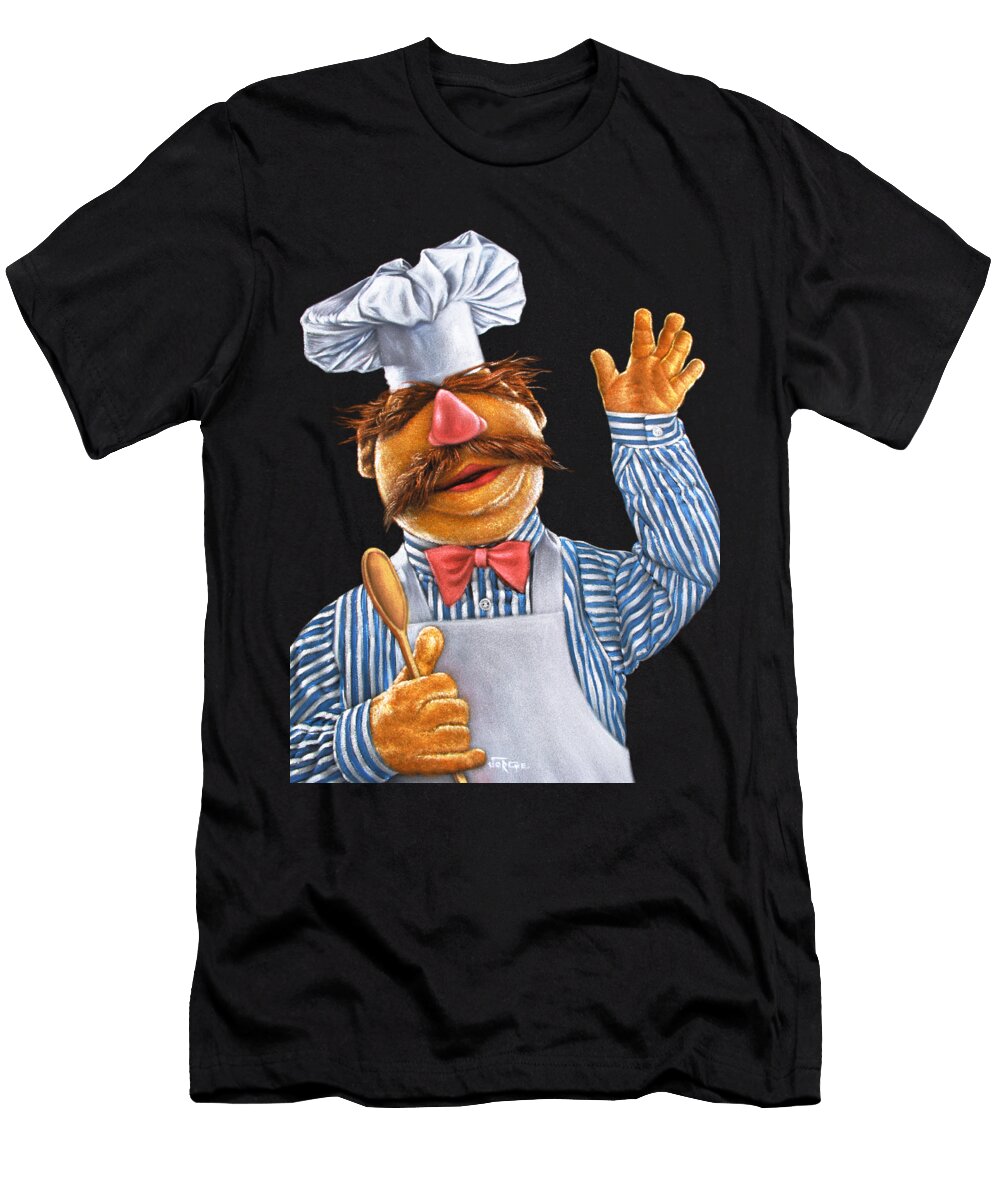 Swedish Chef Oil on Velvet By Jorge Torrones Jorge Terrones T-Shirt