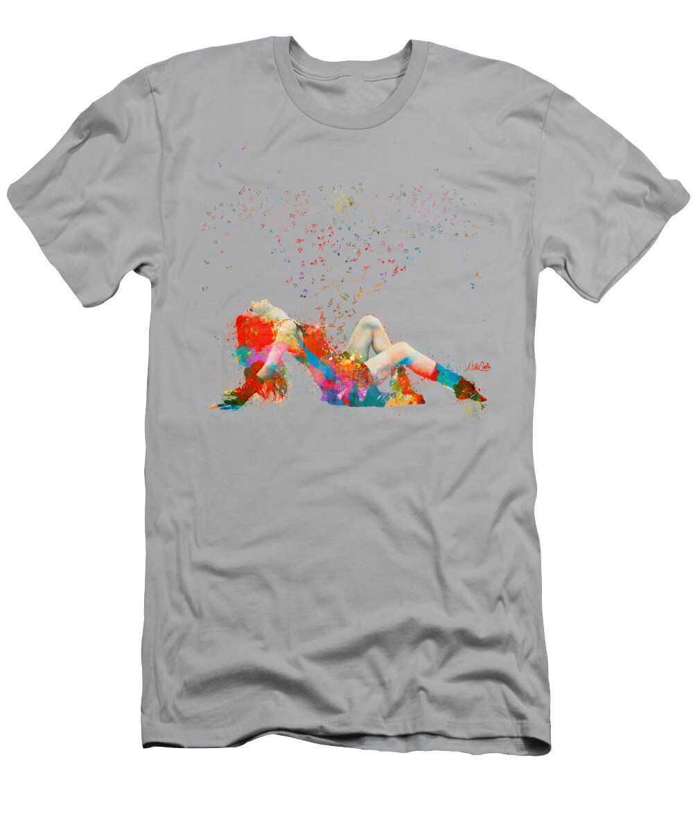Sweet Jenny Bursting with Music Square Nikki Marie Smith T-Shirt