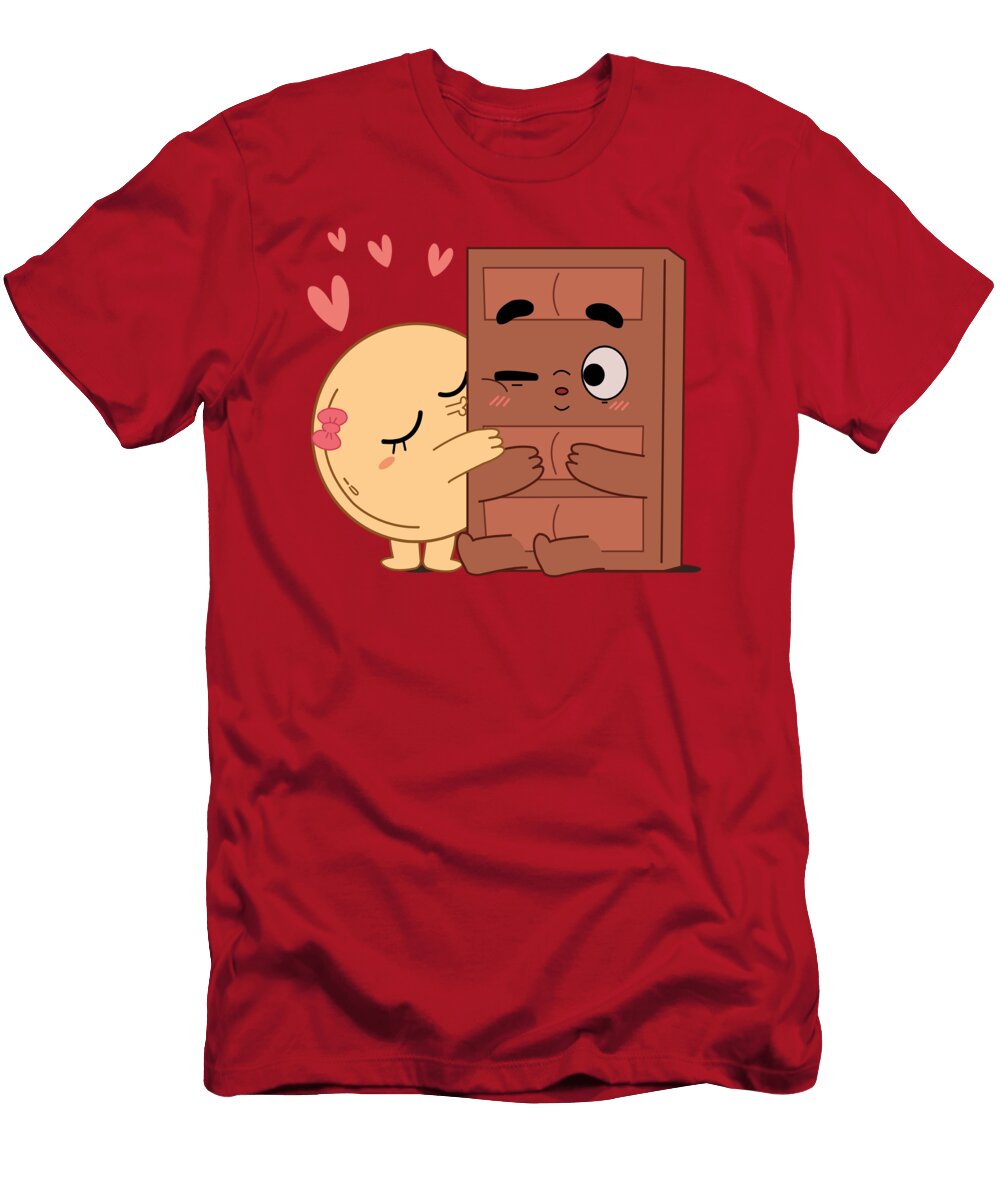 Sweet Kisses Choco Pancake Valentines Couples Love Ali Mhammedia T-Shirt