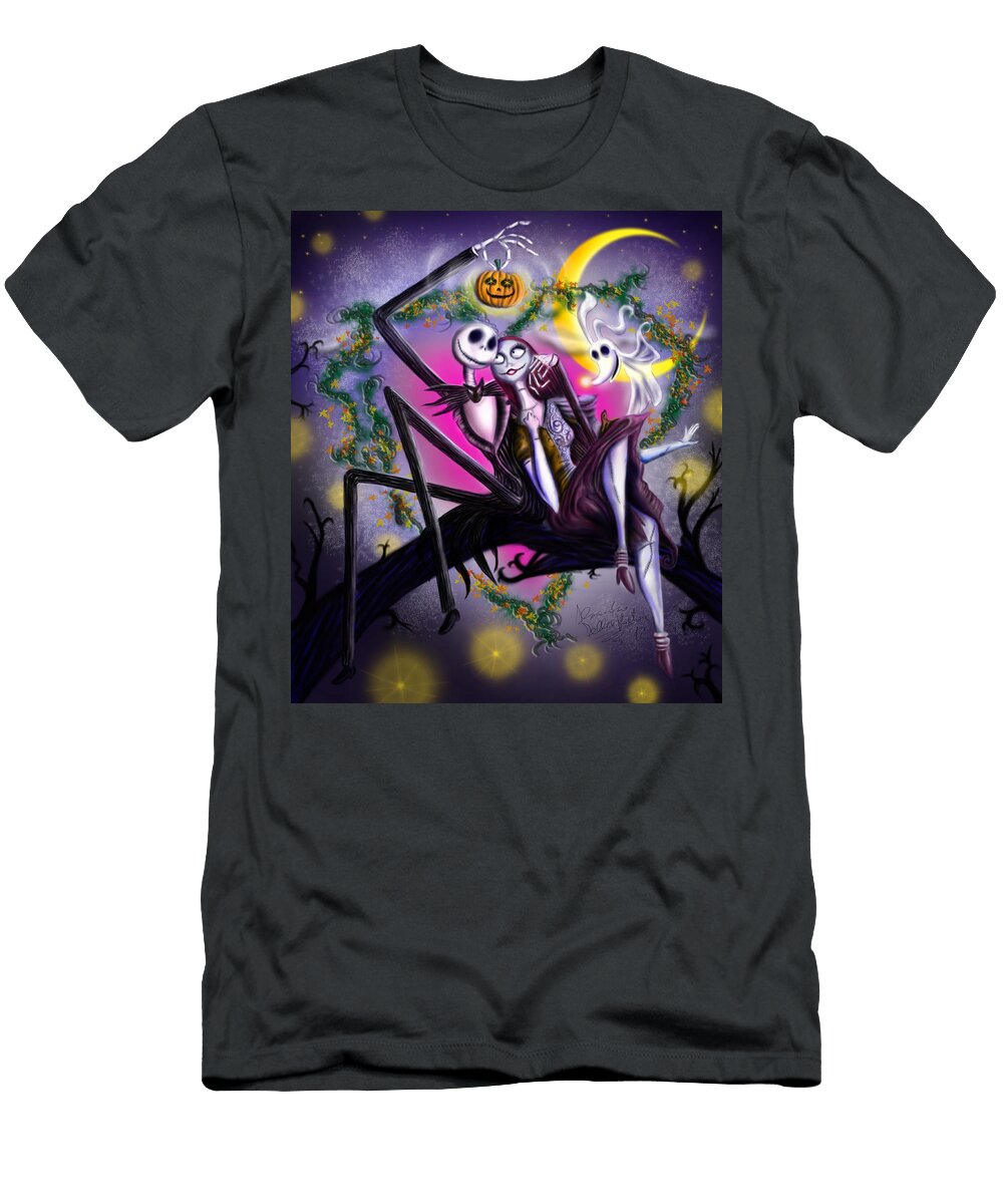 Sweet Loving Dreams in Halloween Night Alessandro Della Pietra T-Shirt
