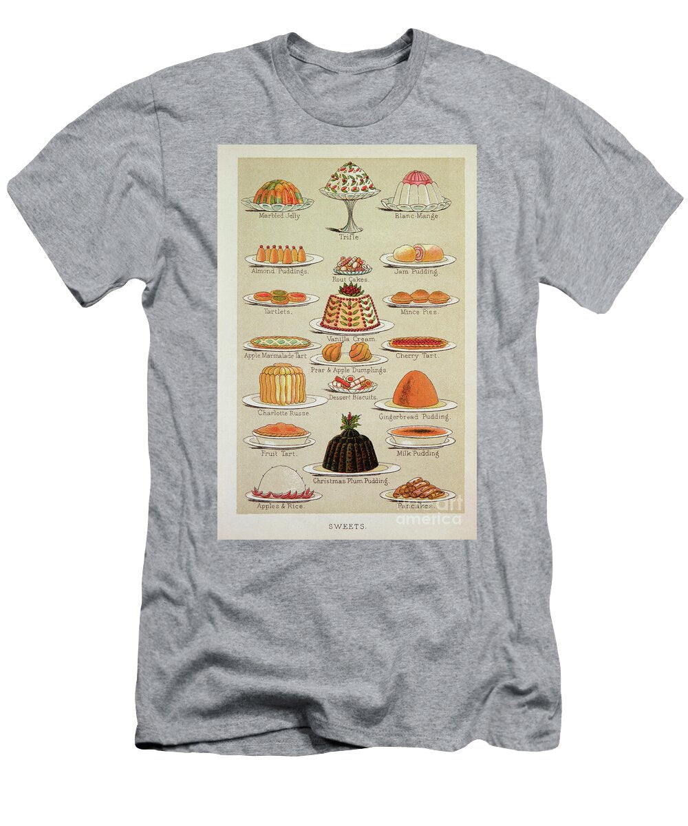 Sweets Colour Plate From Mrs Beetons Everyday Cookery and Housekeeping Book Pub 1890 Unknown T-Shirt