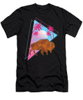 Synthwave American Bison Vaporwave Art Animal Maisie Jackson T-Shirt
