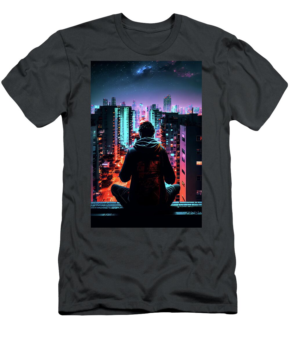 Synthwave City Sieren T-Shirt