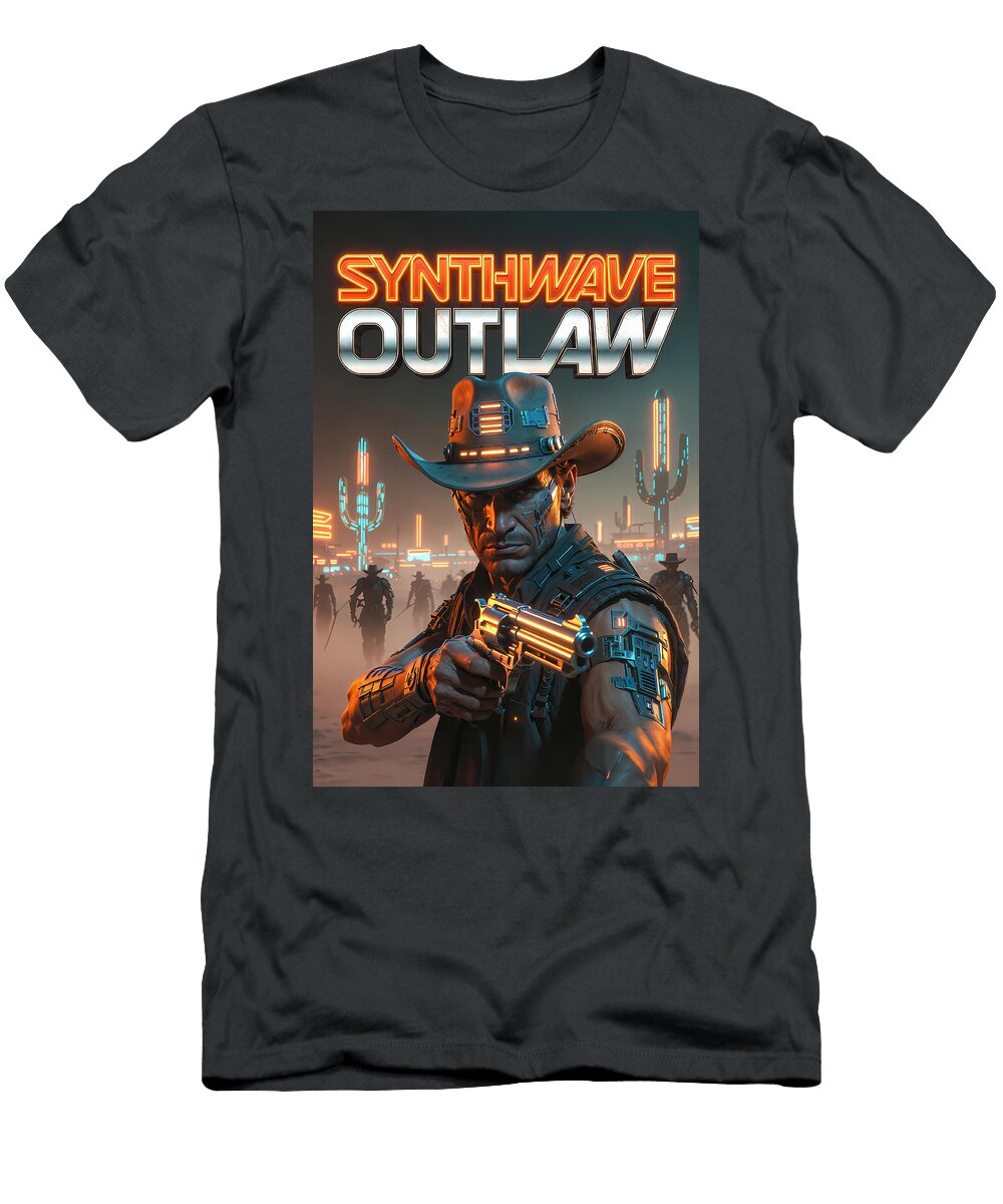 Synthwave Cowboy Standoff Eclectic Designs T-Shirt