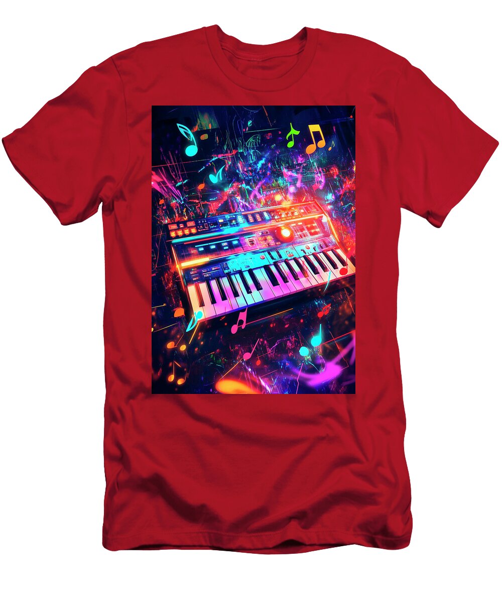 Synthwave Electronic Music Instrument Art Cortez Schinner T-Shirt