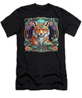 Synthwave Fox a Fusion of Futuristic Elegance and Art Nouveau Charm Dujuan Robertson T-Shirt