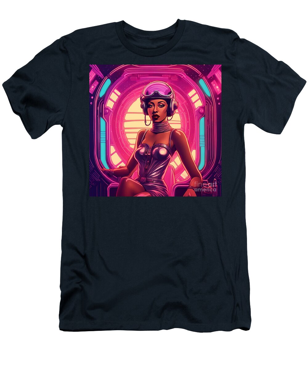 Synthwave Josephine Baker Gumbo Media T-Shirt