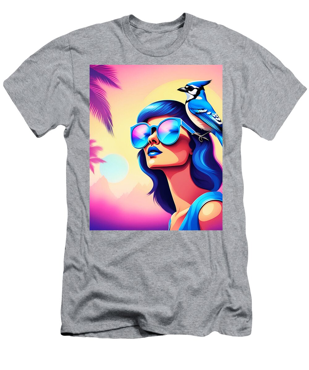 Synthwave Jungle Color Graff Studio T-Shirt