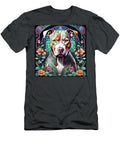 Synthwave Pitbull a Fusion of Futuristic and Art Nouveau Grace Dujuan Robertson T-Shirt
