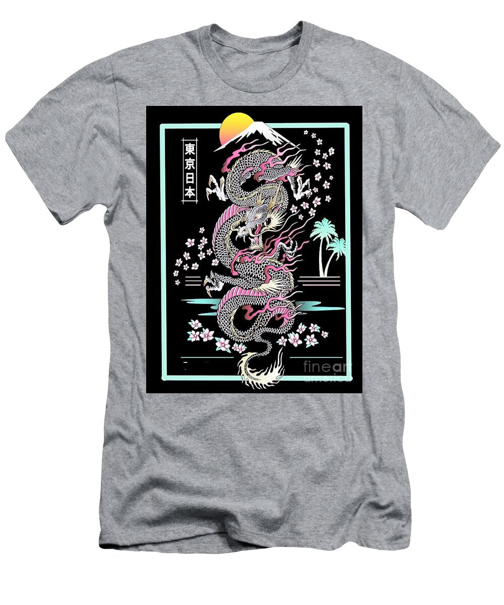 Synthwave Retrowave Japanese Dragon Dominic Thomas T-Shirt