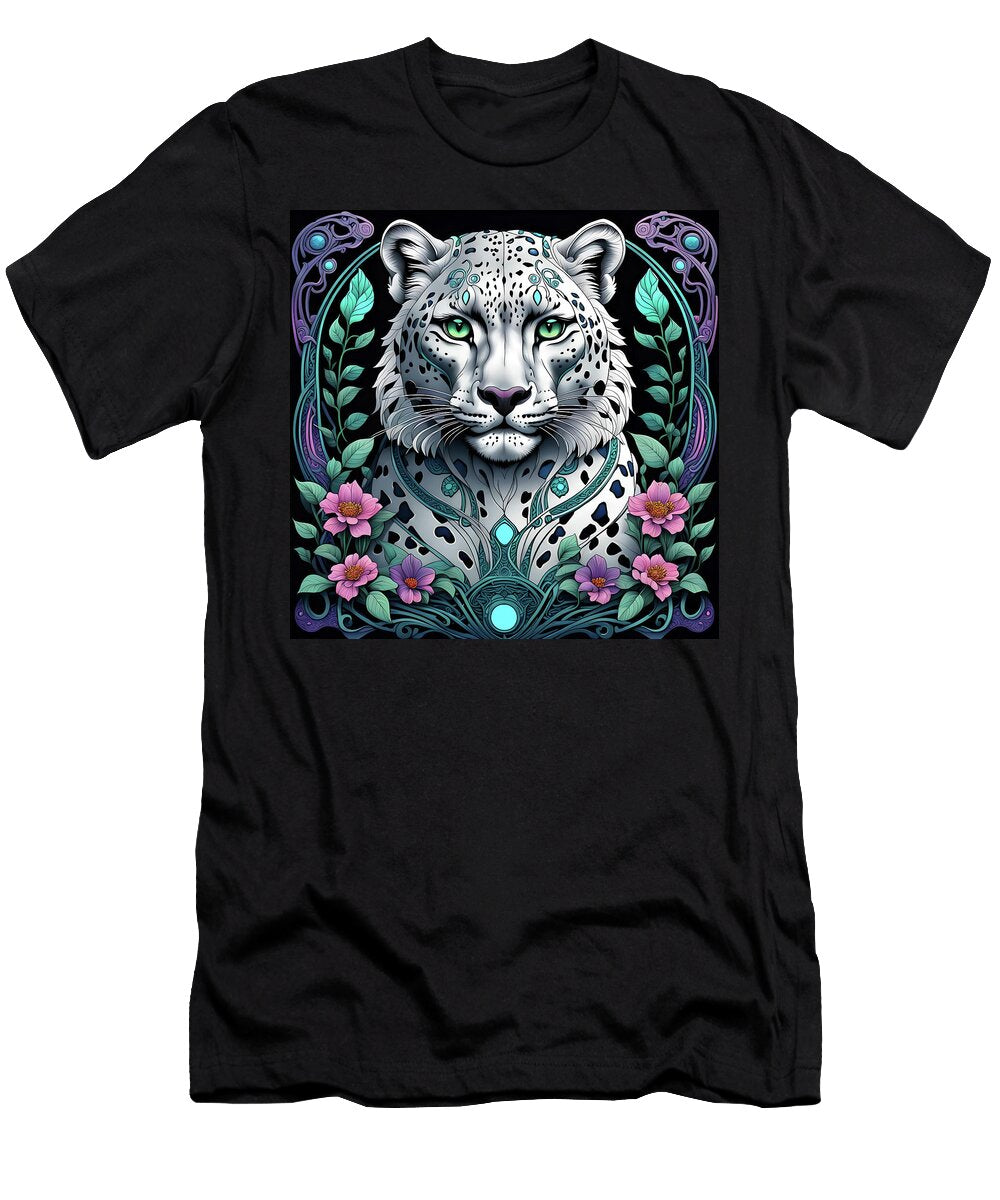 Synthwave Snow Leopard Dujuan Robertson T-Shirt
