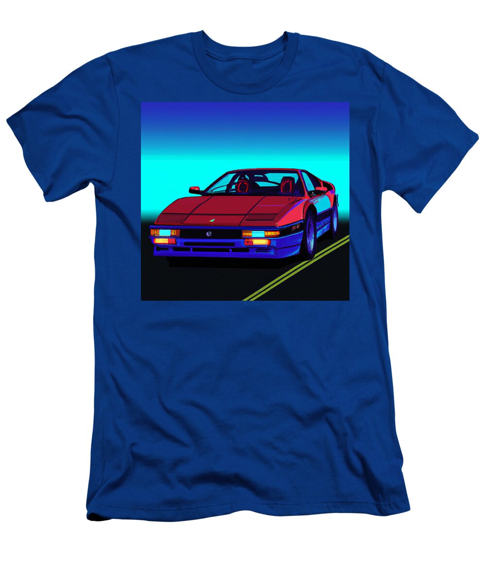 Synthwave Sports Car Alberto Waizel T-Shirt