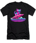 Synthwave Surfing Cat Sweet Birdie Studio T-Shirt