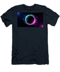 Synthwave Vaporwave Retrowave Glitch Circle Blue Pink Glows Smoke Herbert T-Shirt