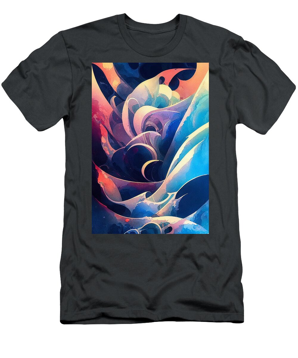 Synthwave Water Smoke Abstract Shattering Acryl 96455633645b2645563b Ed29 6455a9 9fb645 F6 Celestial Images T-Shirt