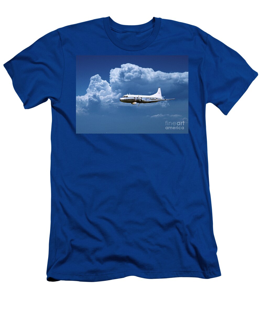 T 29 Flying Classroom Convair Cv 240 Radar Operator Training Ai Wernher Krutein T-Shirt