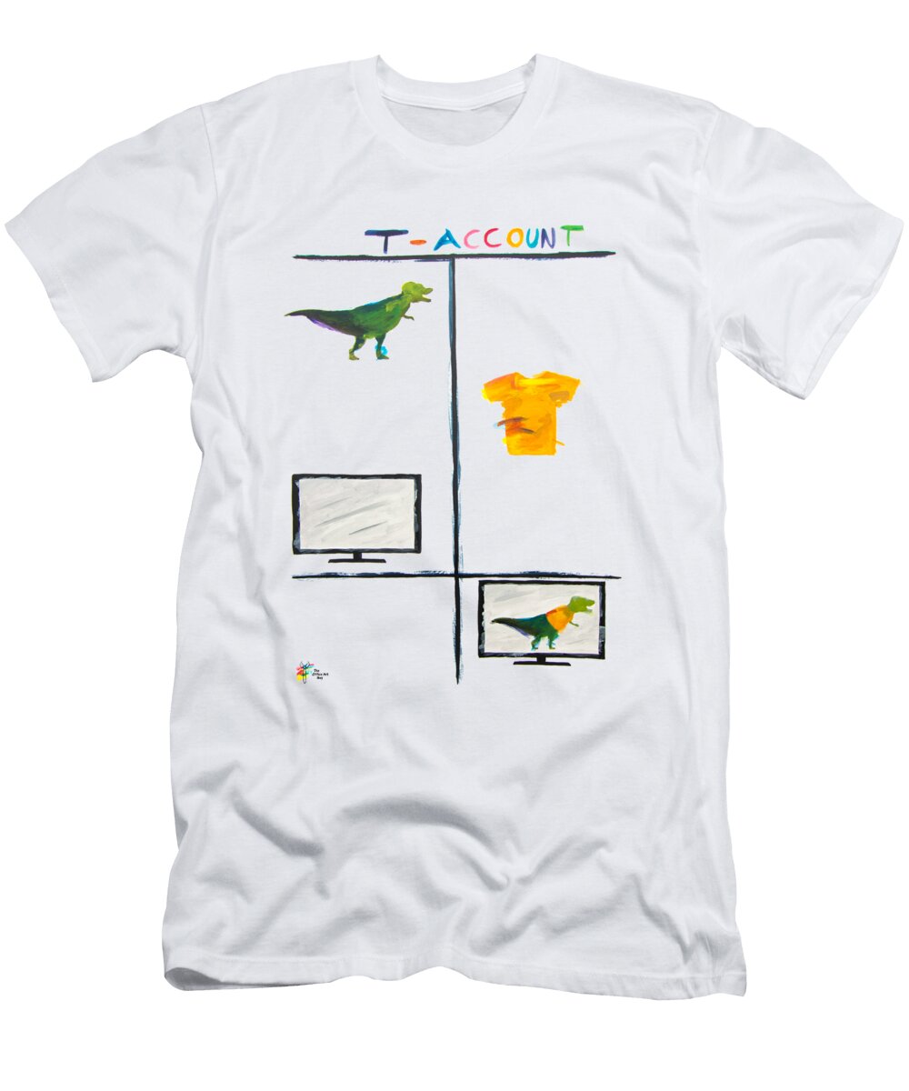 T Rex T Account Accountant Art the Office Art Guy T-Shirt